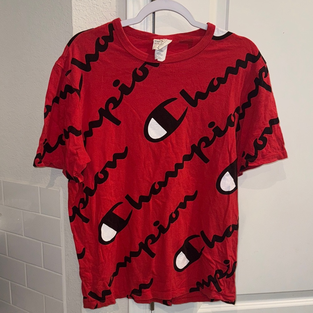 Champion Unisex Red Logo T-Shirt
